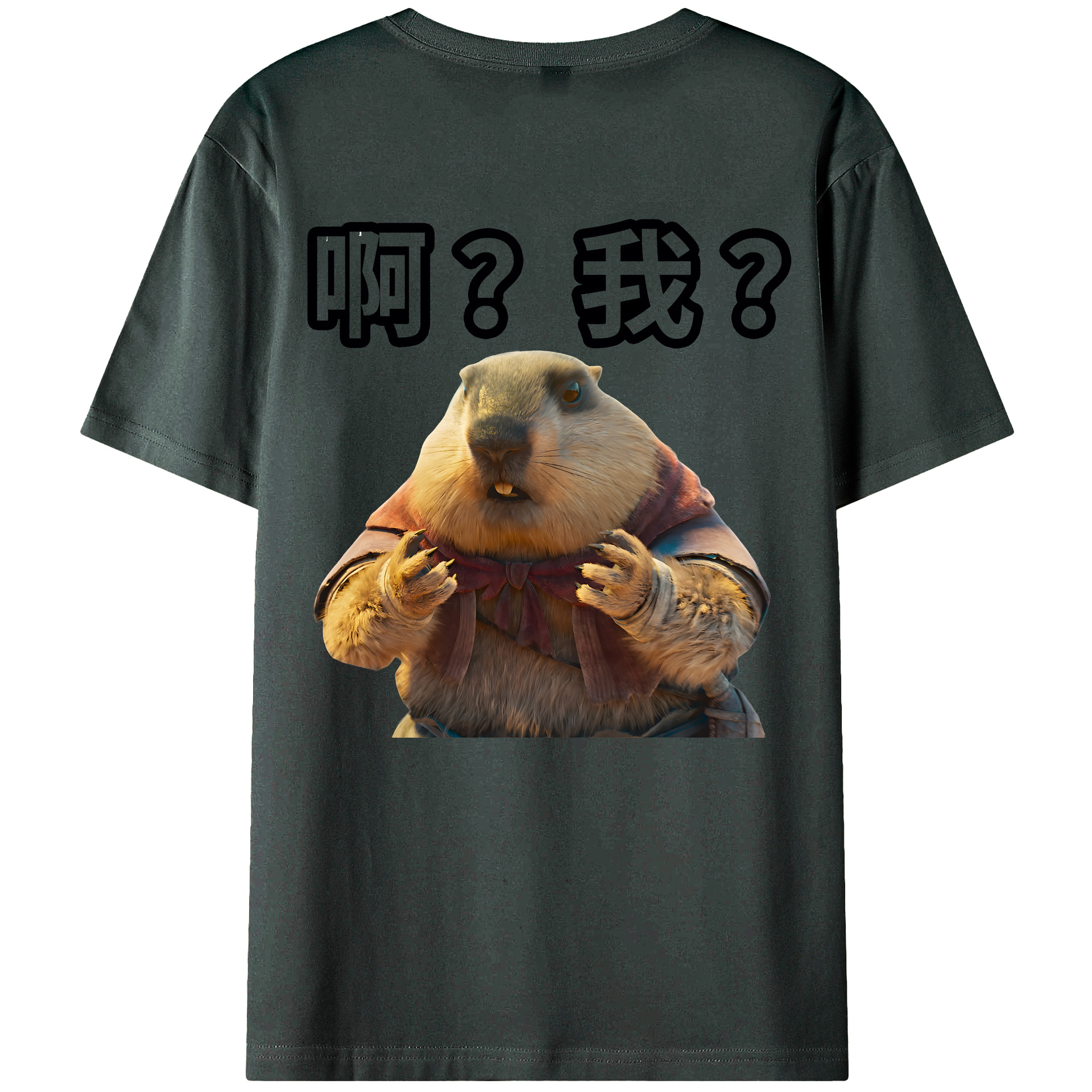 （画像用） Ne Zha 2 ナタ 魔童の大暴れ 綿100％ メンズ半袖Tシャツ（バックプリント） 通気性